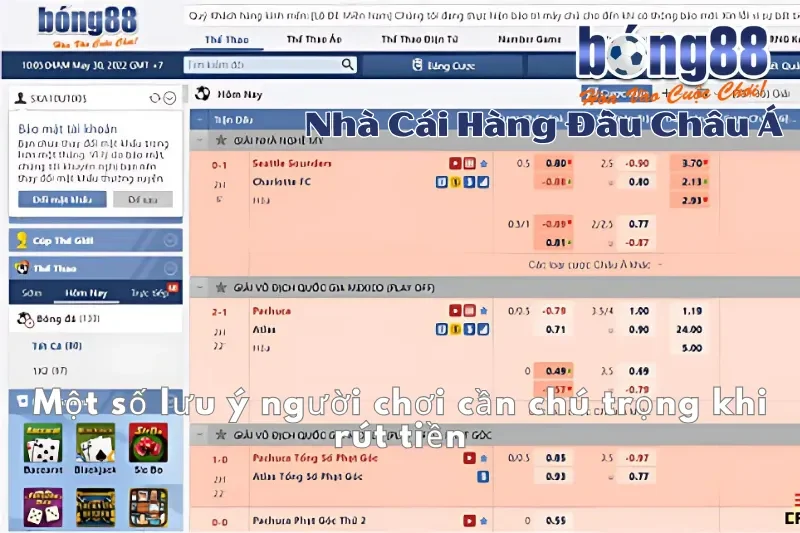 Hướng Dẫn Cách Rút Tiền Bong88 Nhanh Chóng Không Rườm Rà 4 Một số lưu ý người chơi cần chú trọng khi rút tiền